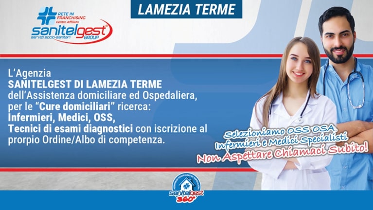 SI RICERCA PERSONALE SANITARIO E SOCIO SANITARIO A LAMEZIA TERME (CZ)