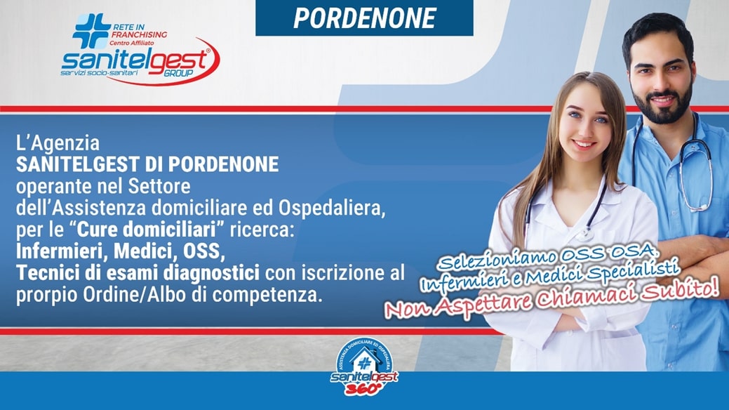 SI RICERCA PERSONALE SANITARIO E SOCIO SANITARIO A PORDENONE (PN)